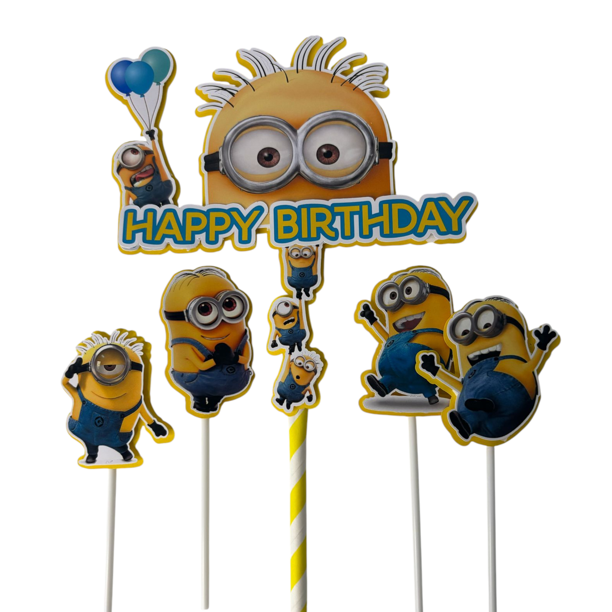 Minions Birthday Cake Topper – Personalized | TaartToppers