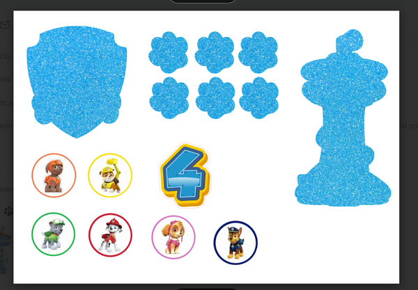 Paw Patrol Digital Cake Topper | Printable Birthday Decoration – Simple, Personalized Name & Age, or Full Party Kit