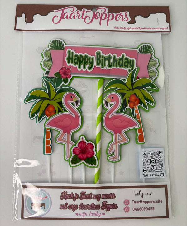 flamingo cake topper, tropical decoration, personalized flamingo topper, flamingo party, tropical cake, summer cake, topper for bakers