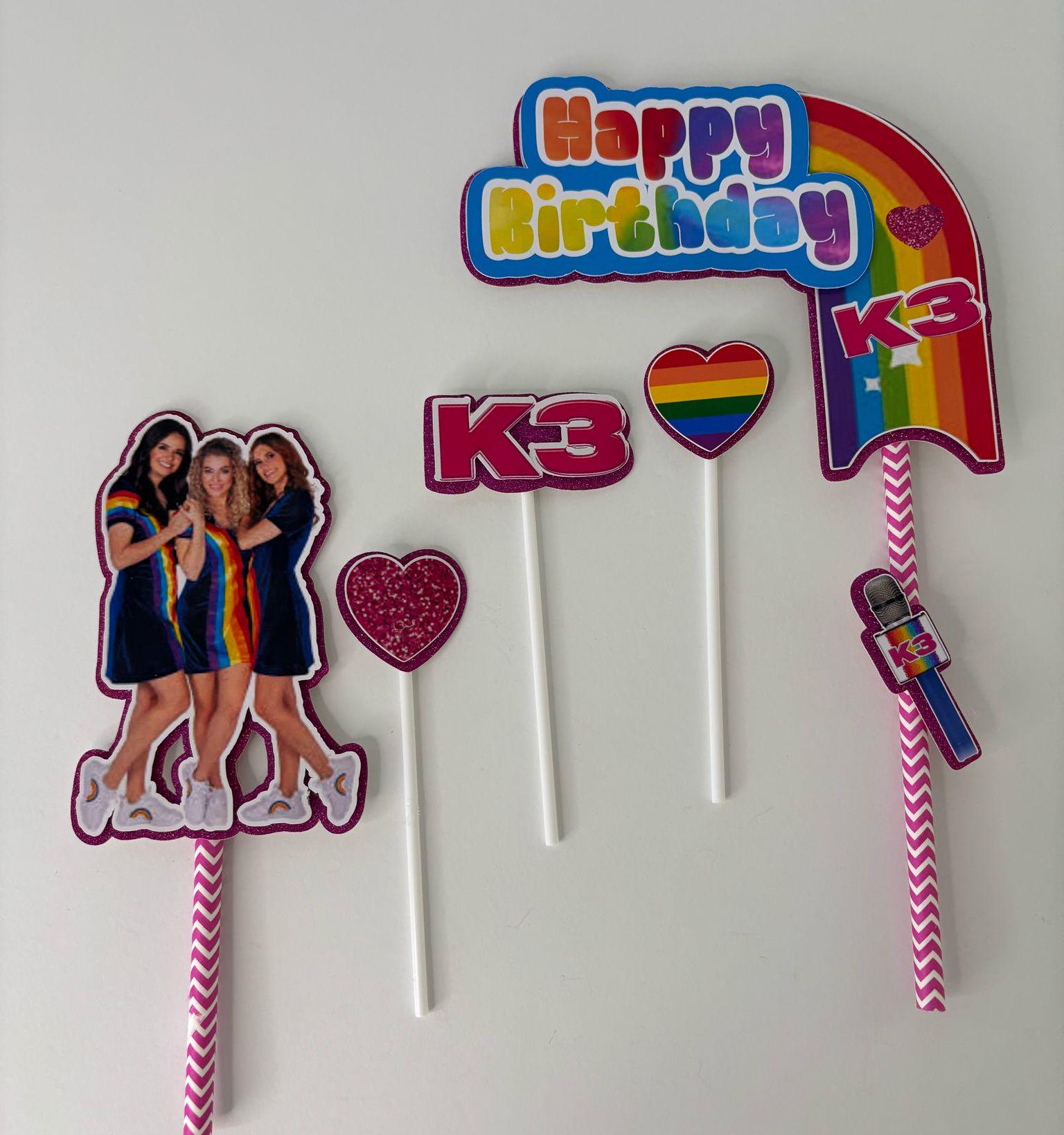 K3, cake topper K3 , K3 party, personalized topper,K3 musical cake decoration, children's cake, topper for confectioners K3.
