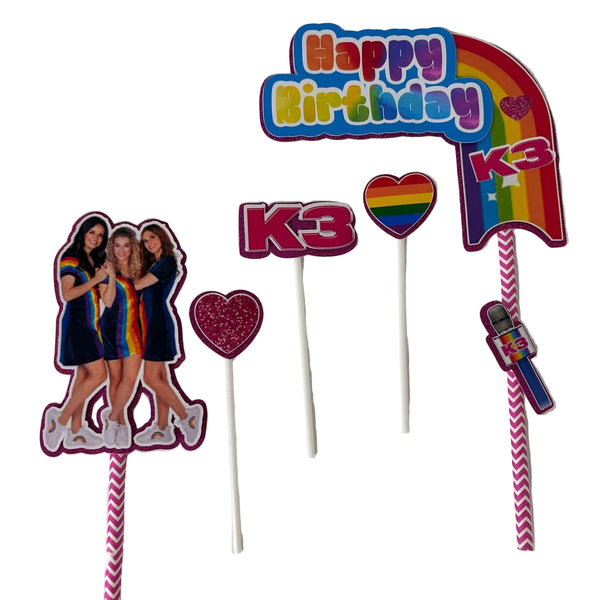 K3, cake topper K3 , K3 party, personalized topper,K3 musical cake decoration, children's cake, topper for confectioners K3.