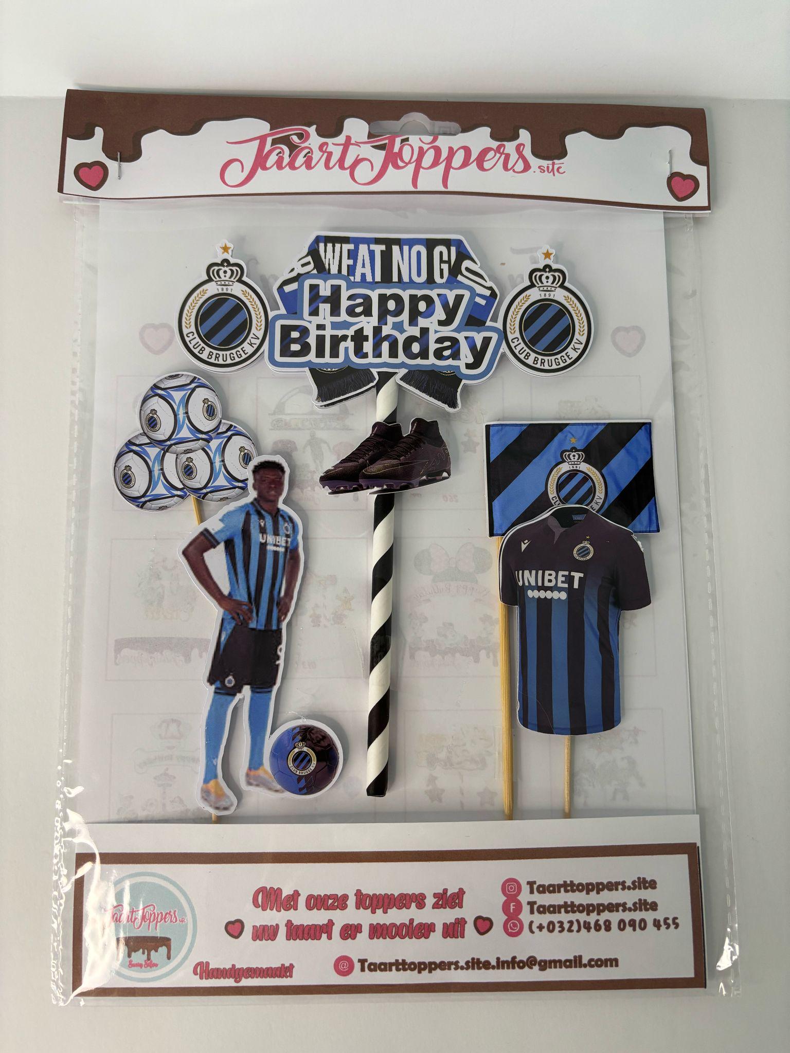 Brugge Football Club Cake Topper – 5 Pieces | 2-Tier Design