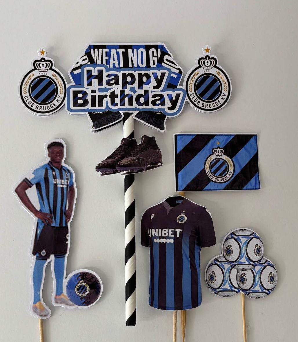 Brugge Football Club Cake Topper – 5 Pieces | 2-Tier Design