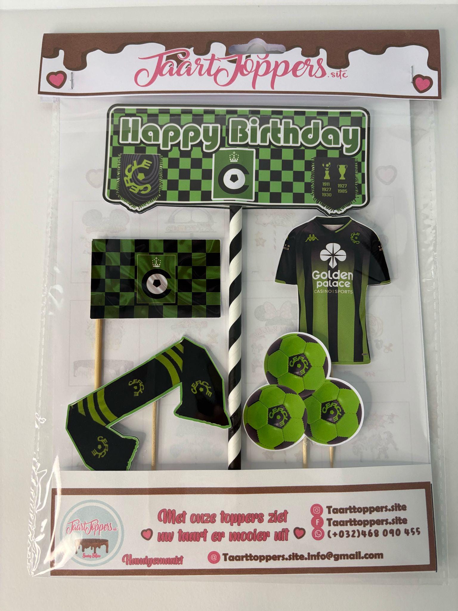 Cercle Football Club Cake Topper – 5 Pieces | 2-Tier Design