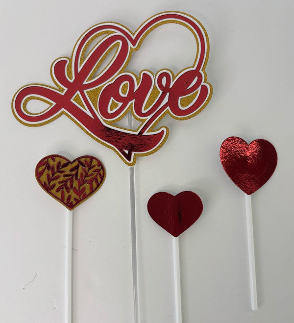 Love Cake Topper, love cake topper, romantic decoration, personalized topper, wedding cake, engagement party, love themed cake, topo de bolo