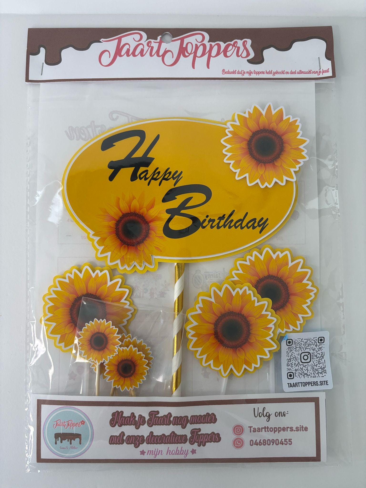 Sunflower cake topper, sunflower cupcake topper, customizable topper, flower cake decoration, sunflower birthday topper.