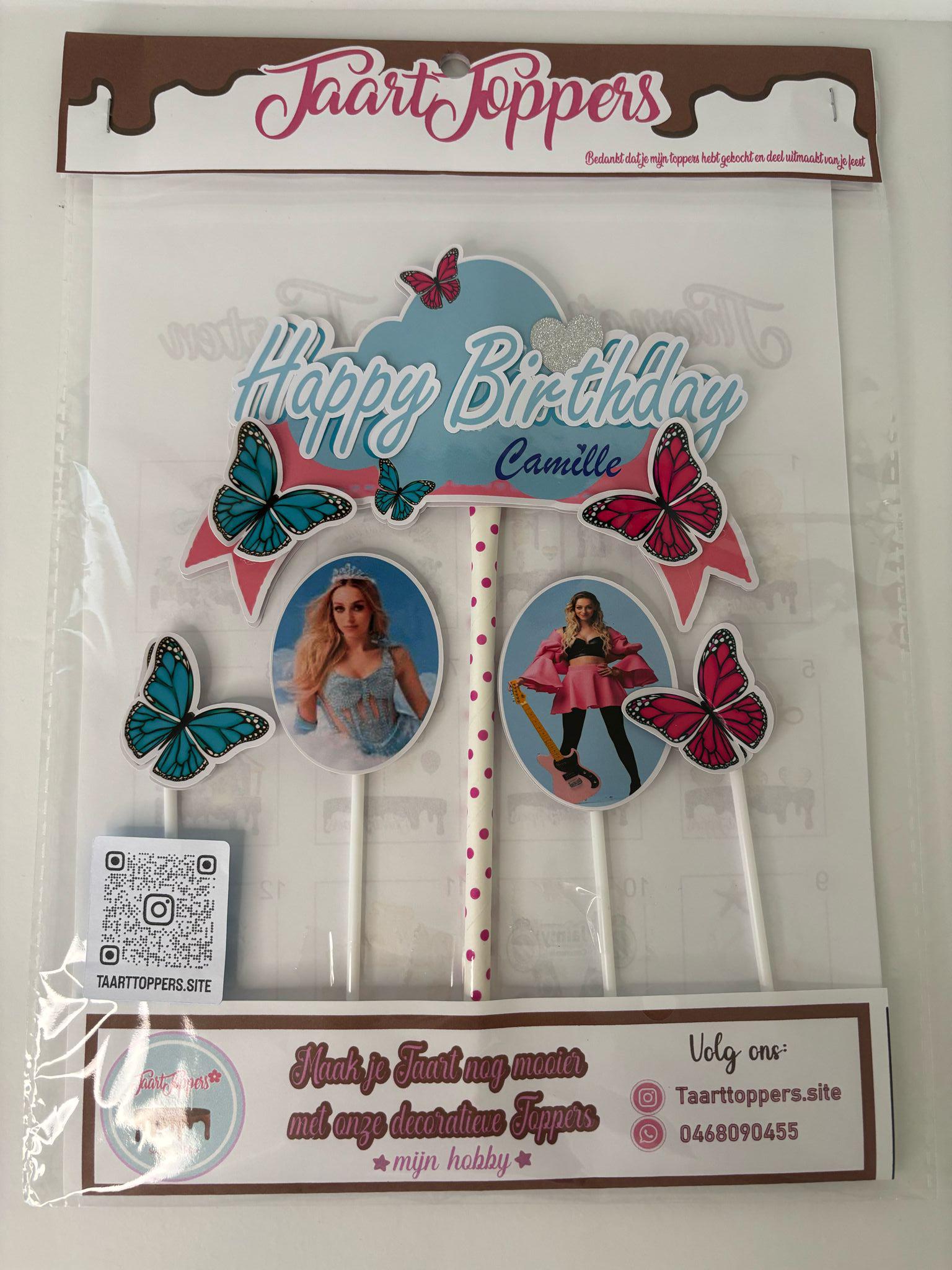 Camille ,personalized cake topper, elegant cake decoration, cake topper for confectionery, themed cake , MUSICA