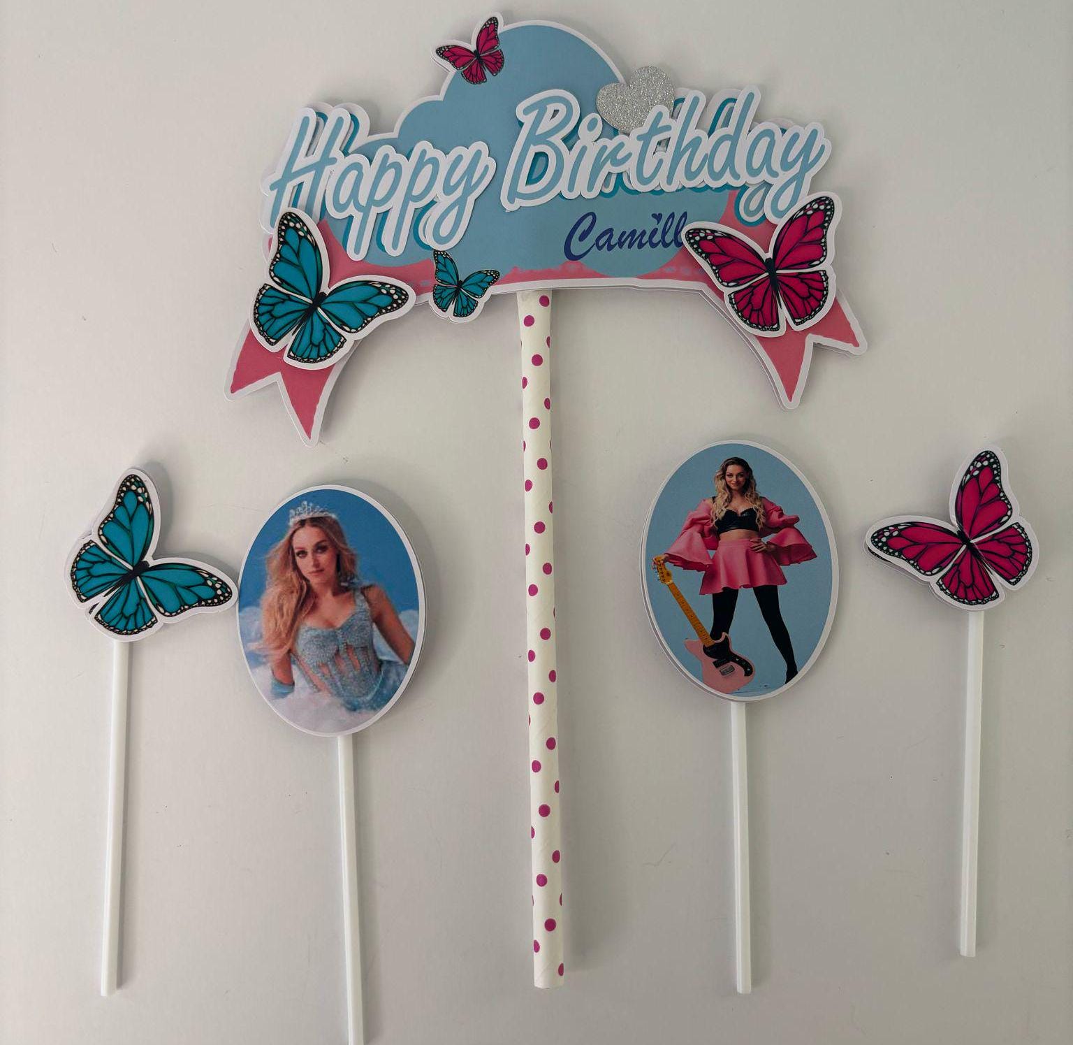 Camille ,personalized cake topper, elegant cake decoration, cake topper for confectionery, themed cake , MUSICA