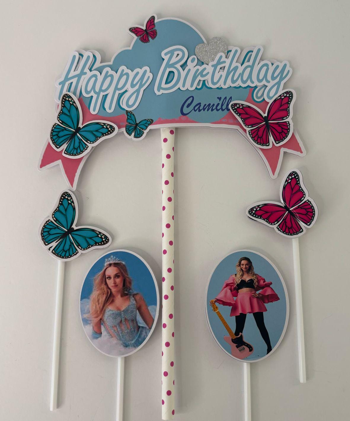 Camille ,personalized cake topper, elegant cake decoration, cake topper for confectionery, themed cake , MUSICA