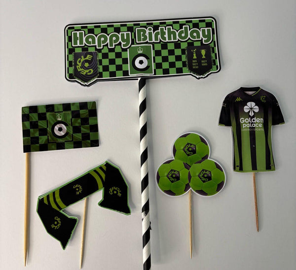 Cercle Football Club Cake Topper – 5 Pieces | 2-Tier Design