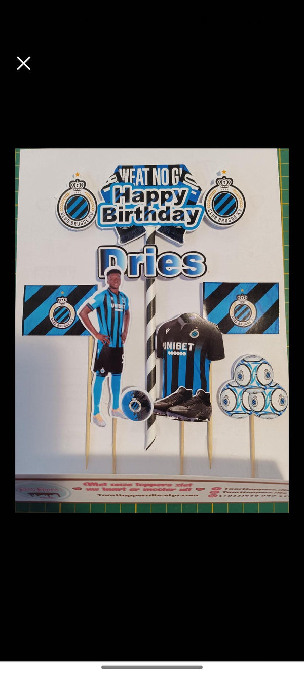 Brugge Football Club Cake Topper – 5 Pieces | 2-Tier Design