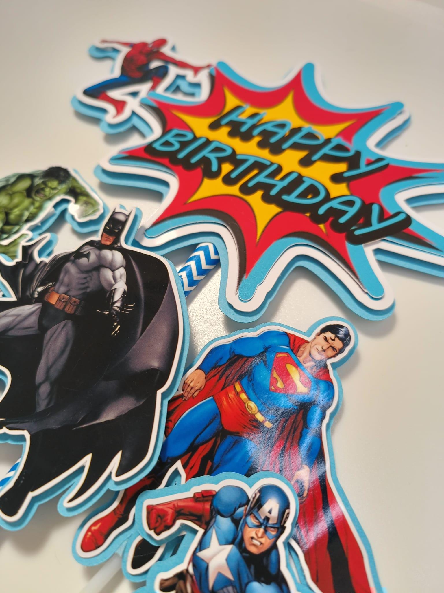 superheroes cake topper, superheroes party, children's cake decoration, personalized topper, themed cake