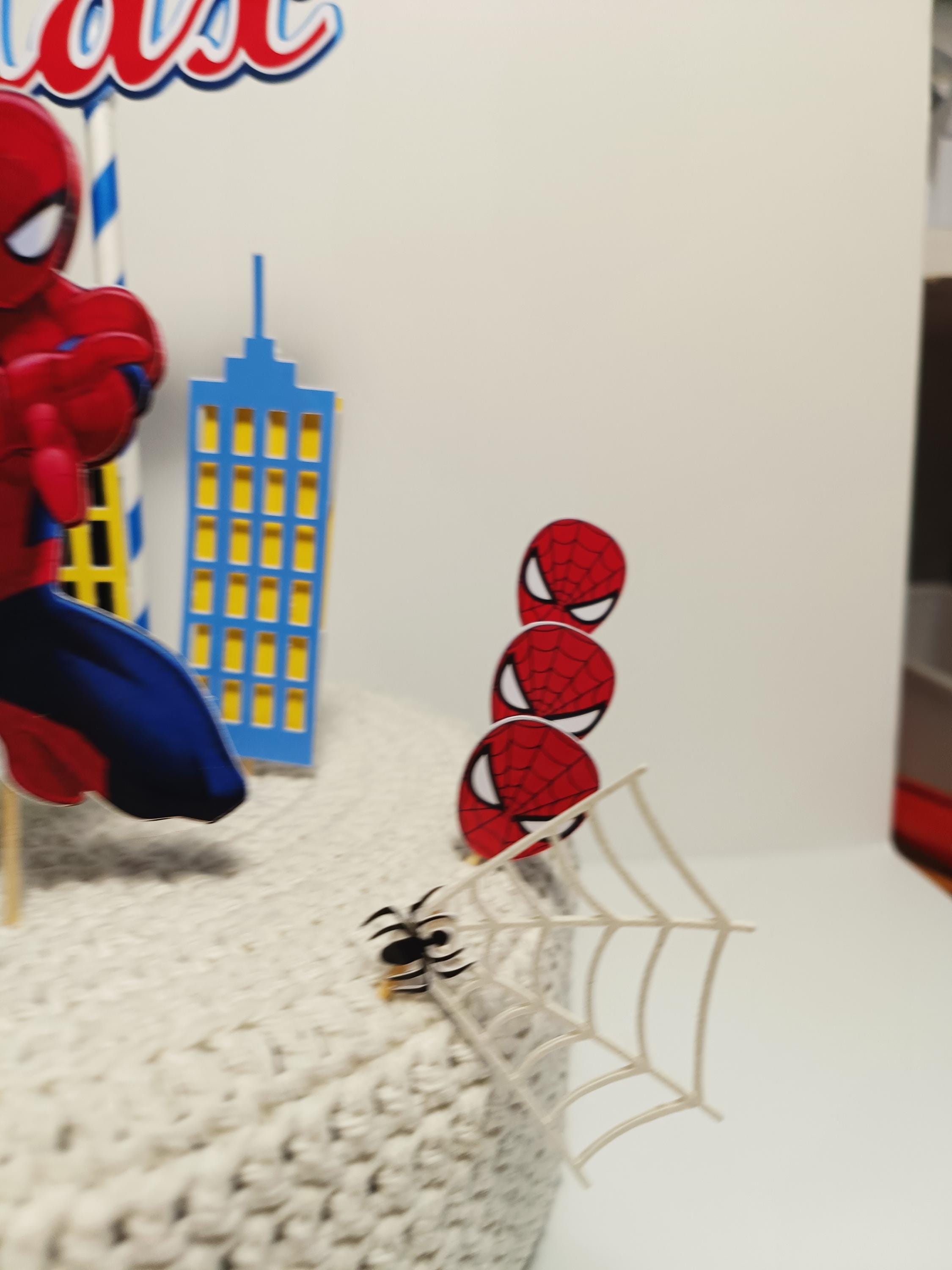 Spiderman cake topper, Spiderman topper, Spiderman cake decoration, Spiderman themed party, superhero themed cake