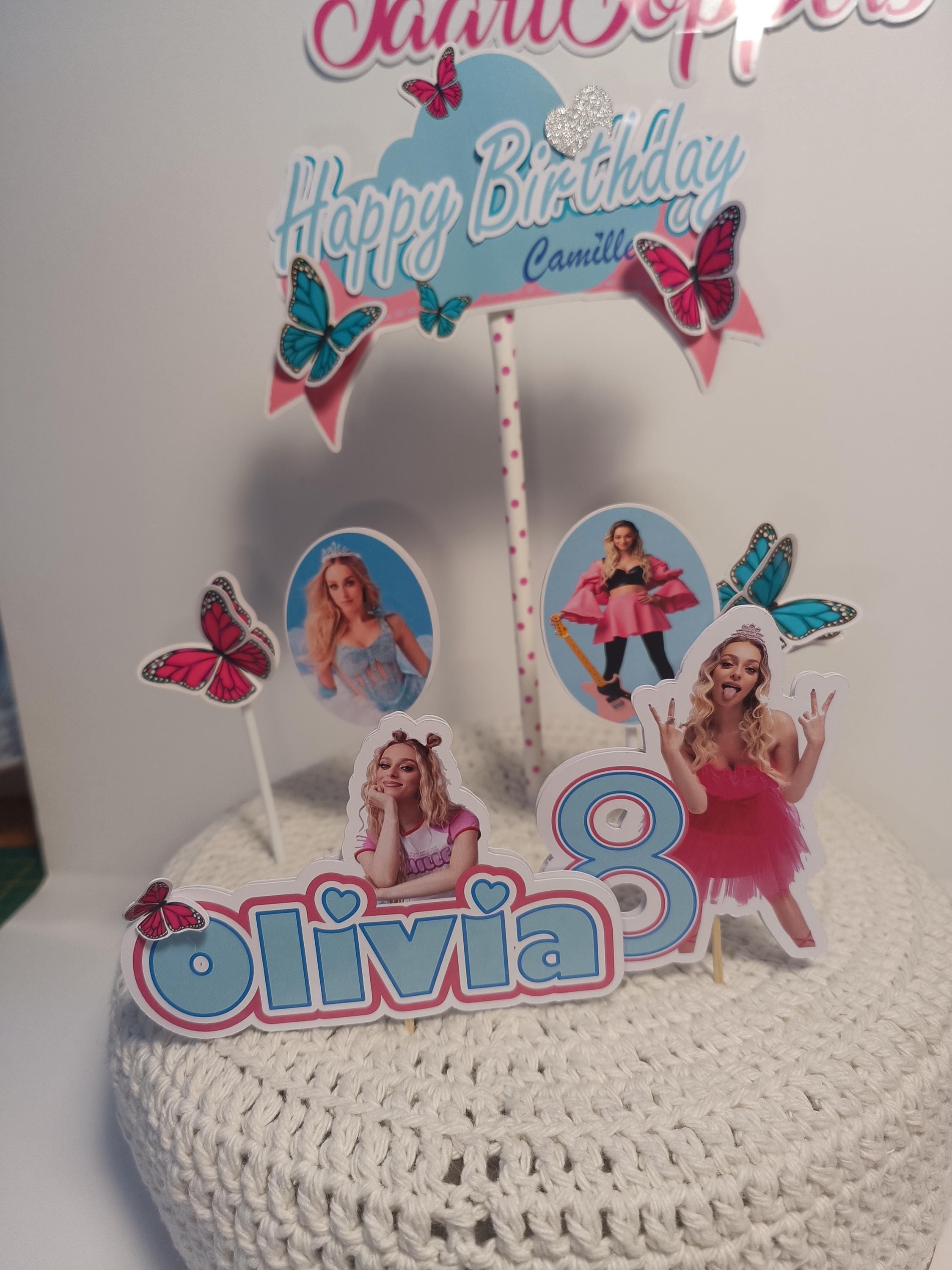 Camille ,personalized cake topper, elegant cake decoration, cake topper for confectionery, themed cake , MUSICA