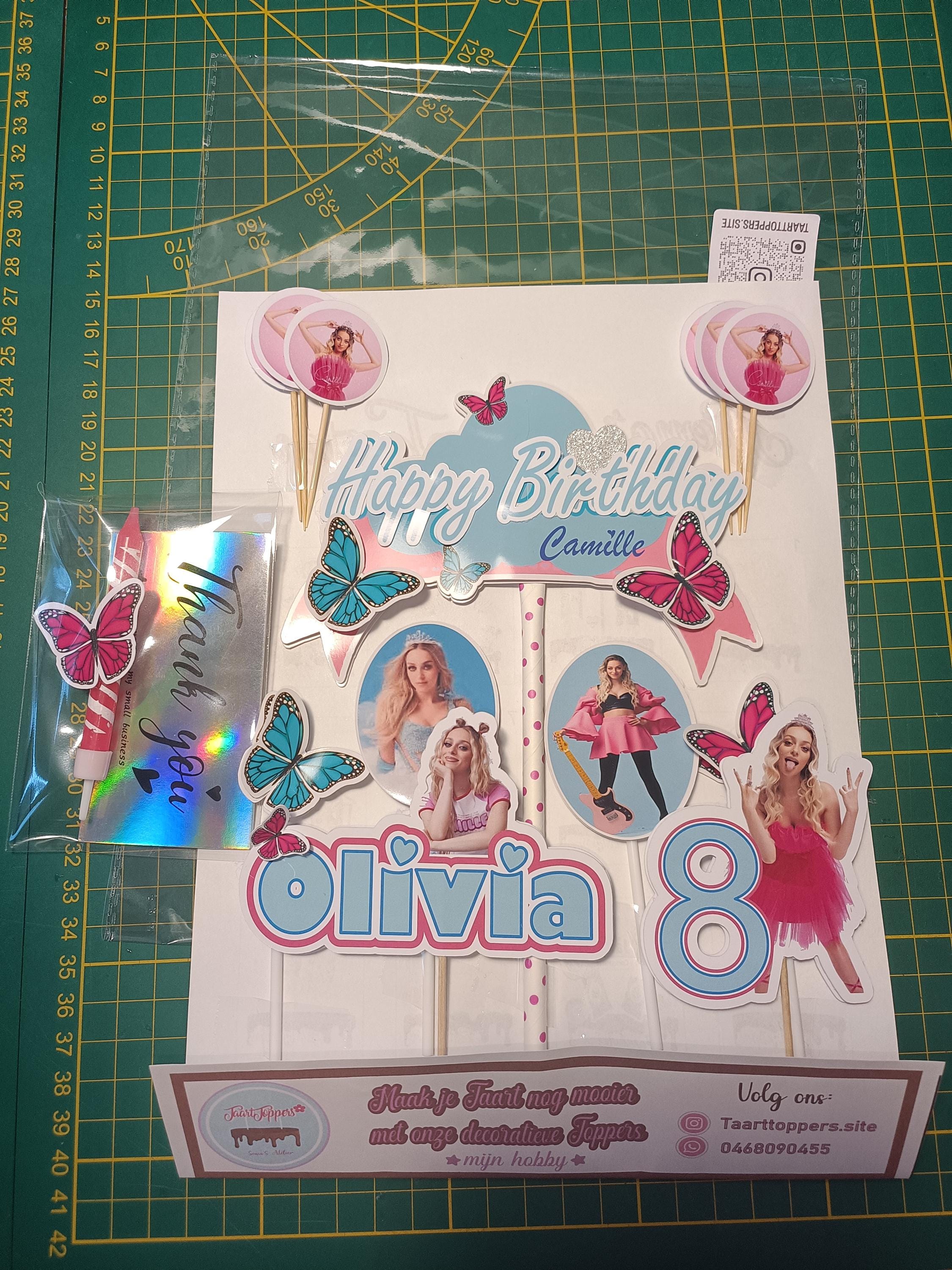 Camille ,personalized cake topper, elegant cake decoration, cake topper for confectionery, themed cake , MUSICA