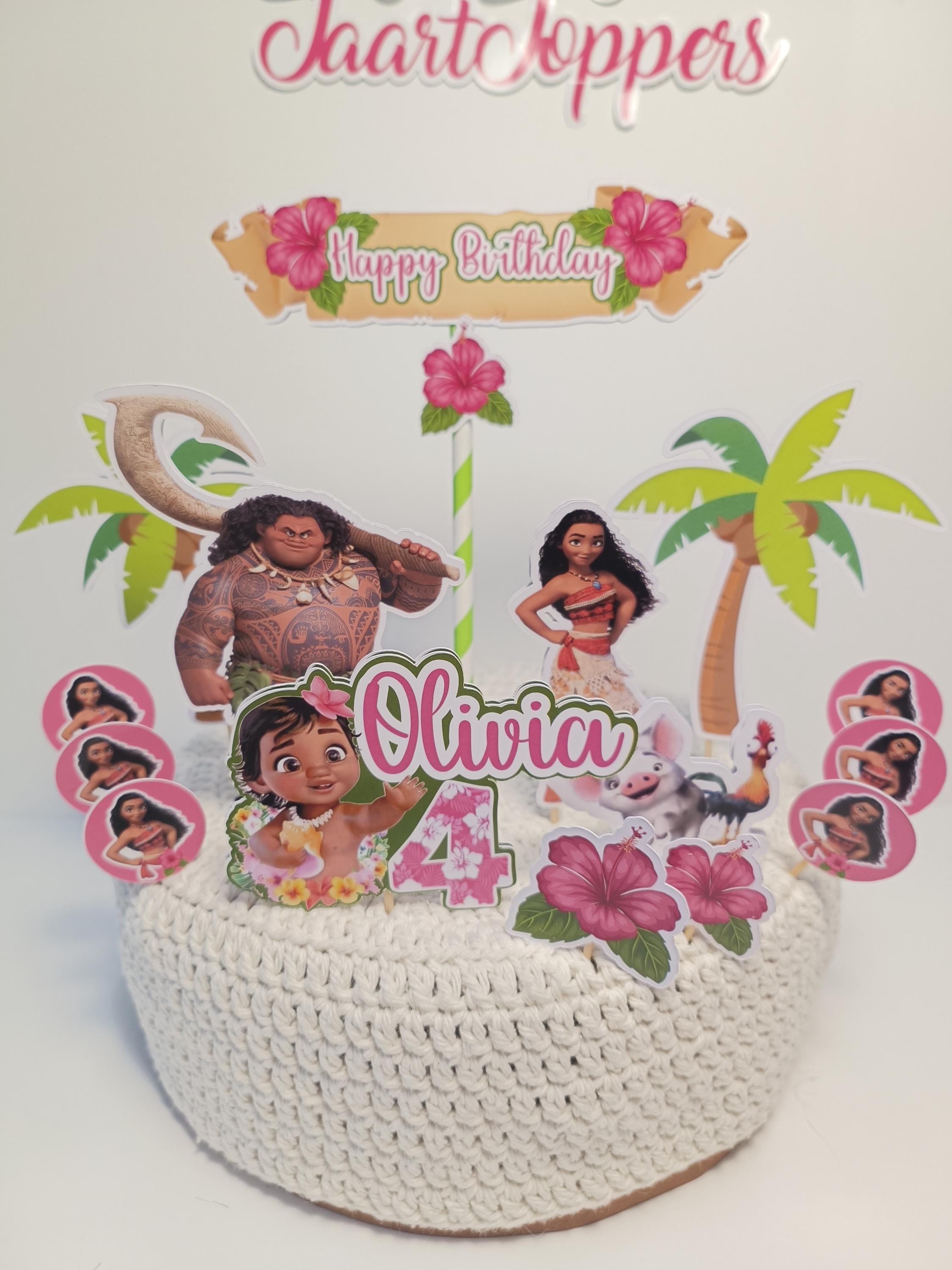 Moana cake topper, Moana party, personalized topper, tropical cake decoration, children's cake, topper for confectioners