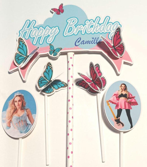 Camille ,personalized cake topper, elegant cake decoration, cake topper for confectionery, themed cake , MUSICA