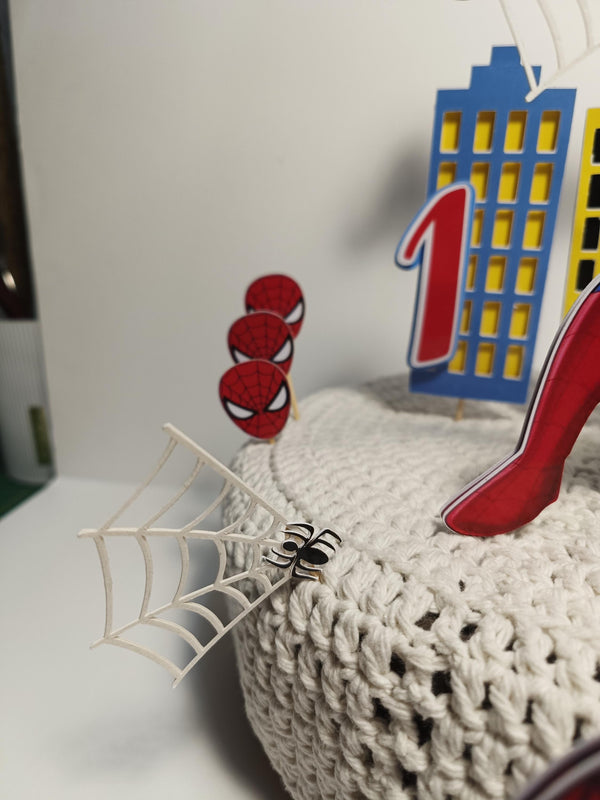 Spiderman cake topper, Spiderman topper, Spiderman cake decoration, Spiderman themed party, superhero themed cake