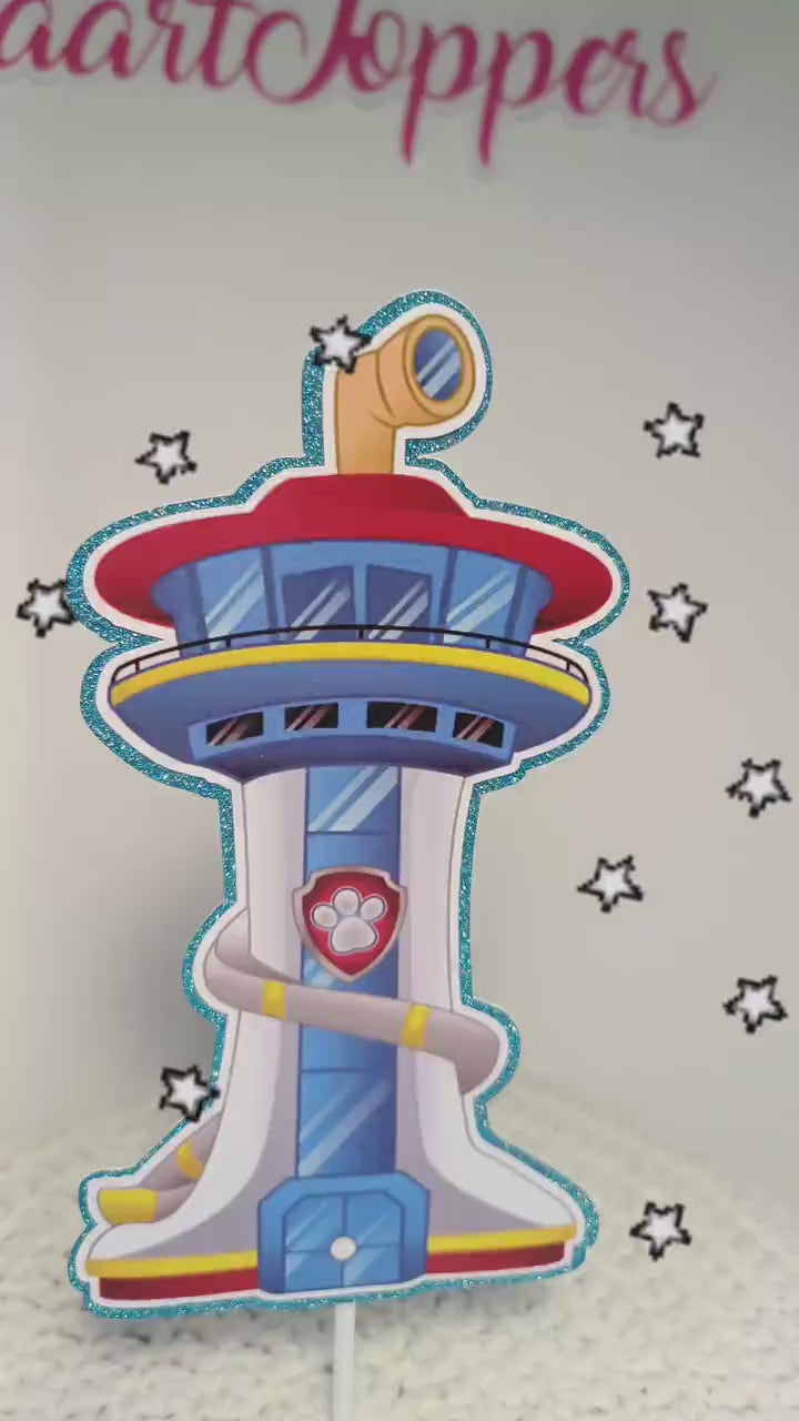 Paw Patrol Party Kit  Birthday Cake Topper with Cupcake Topper & Number – Taarttopper  – Décoration Gâteau