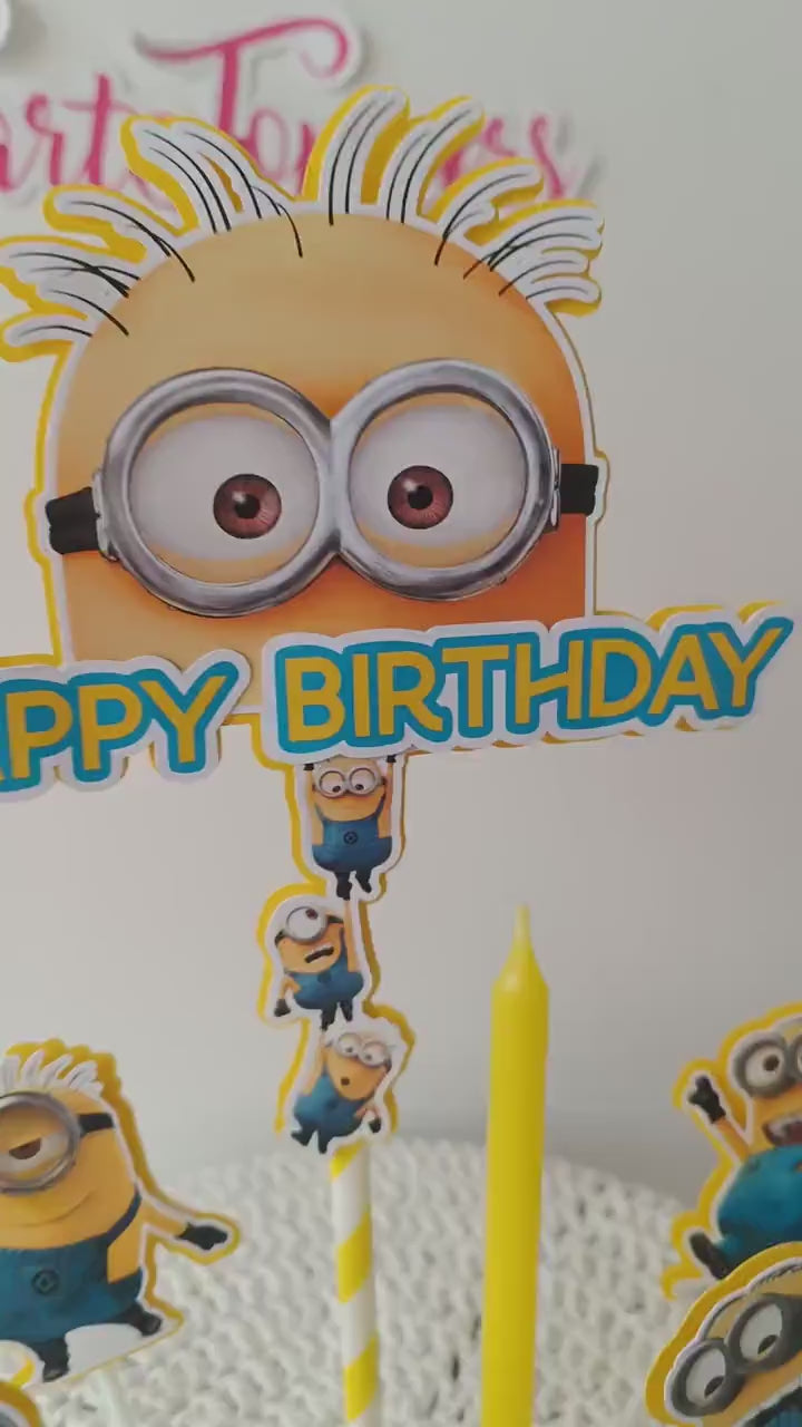 Minions cake topper, personalized Minions cake decoration, topper for bakers, Minions birthday topper, Minions themed party, Minions cake